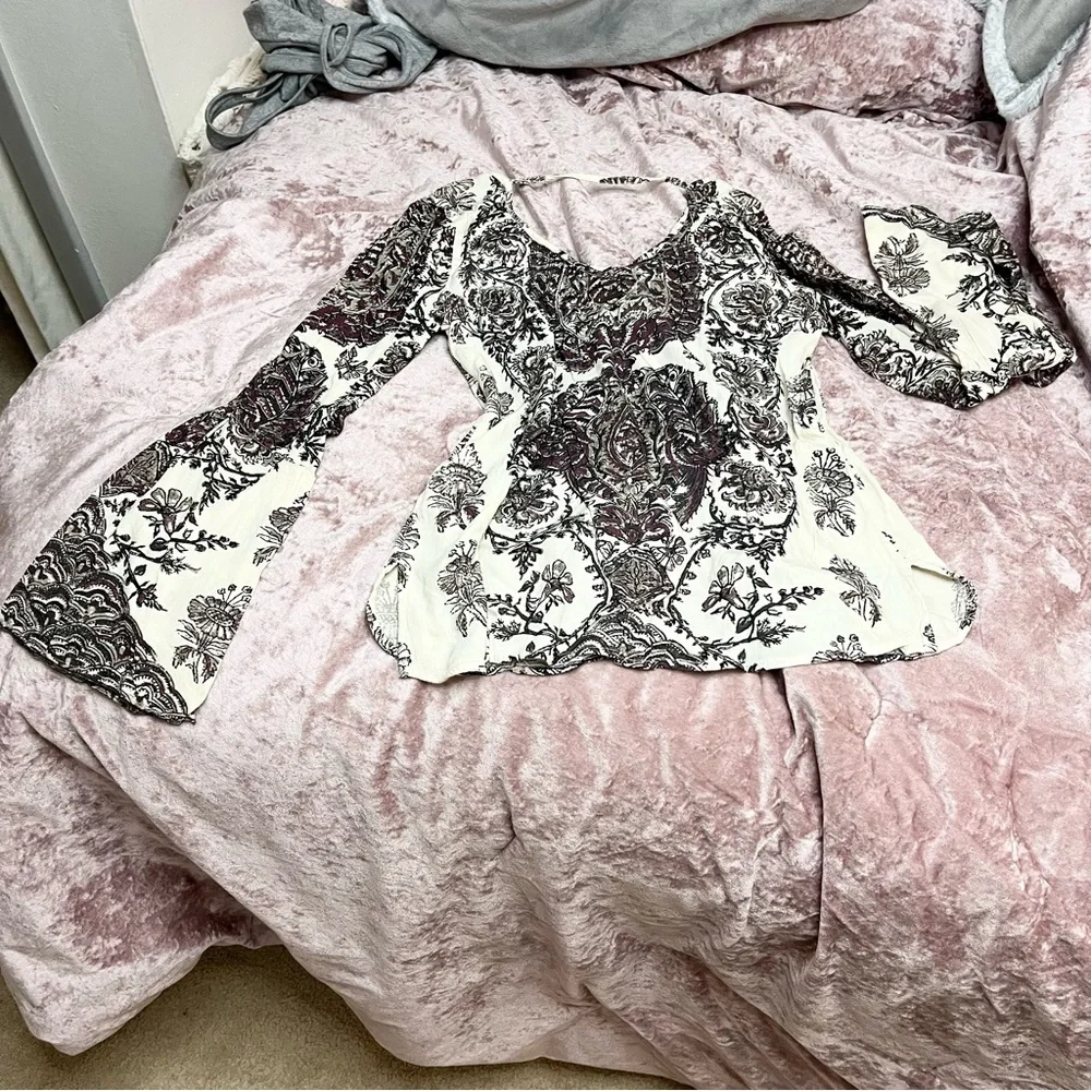 Billabong boho hippie flowy top - Picture 4 of 7